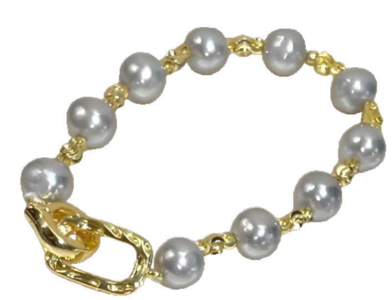 Gray pearl bracelet