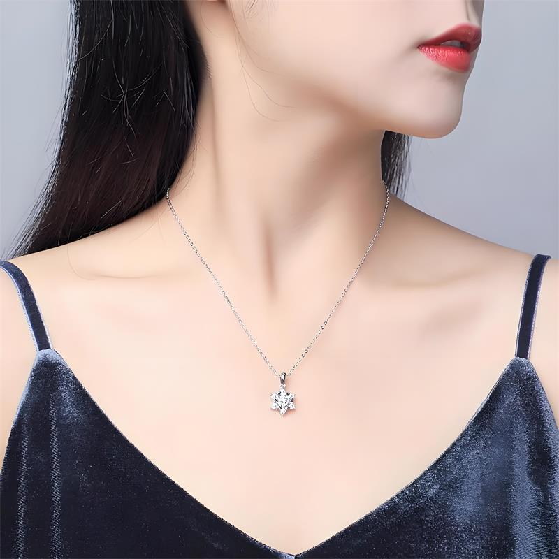 moissanite solitaire necklace