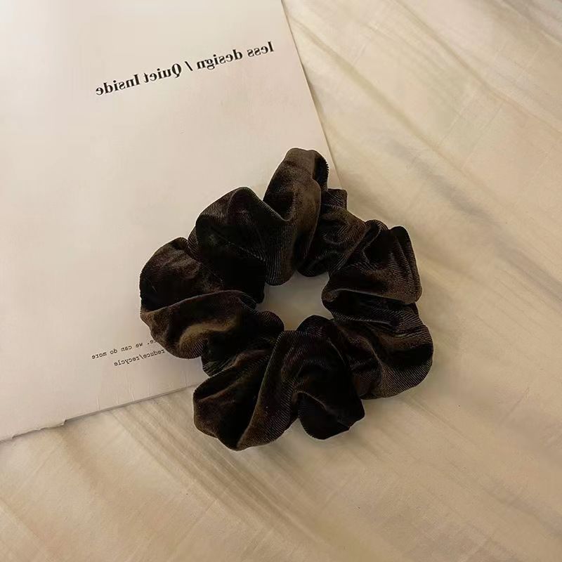 Velvet Hair Tie Dark Brown-Gomyhair