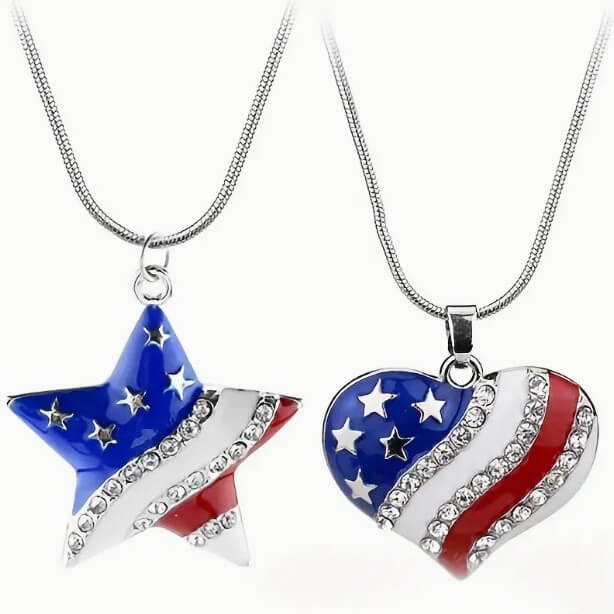 american flag chain necklace