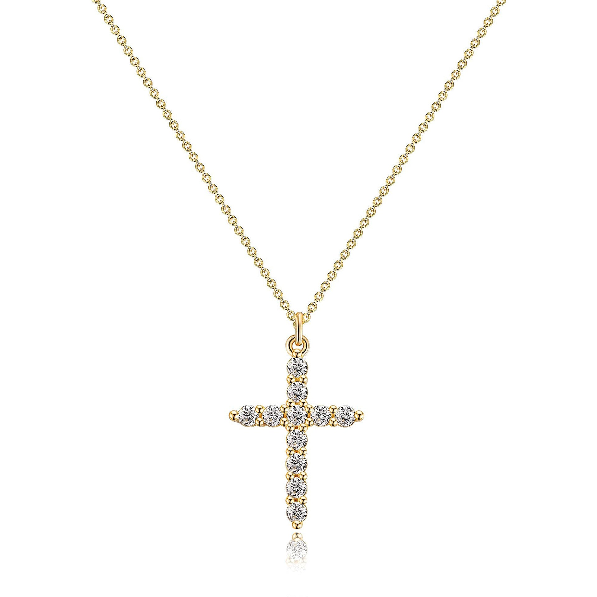 childs diamond cross necklace