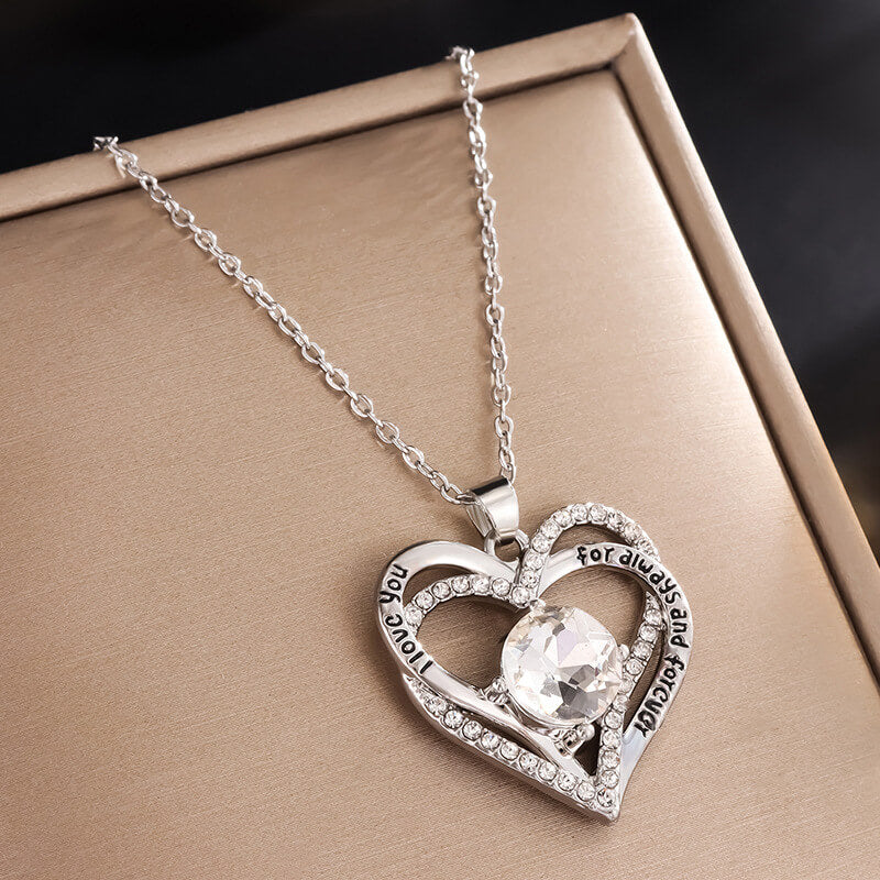 double heart chain necklace