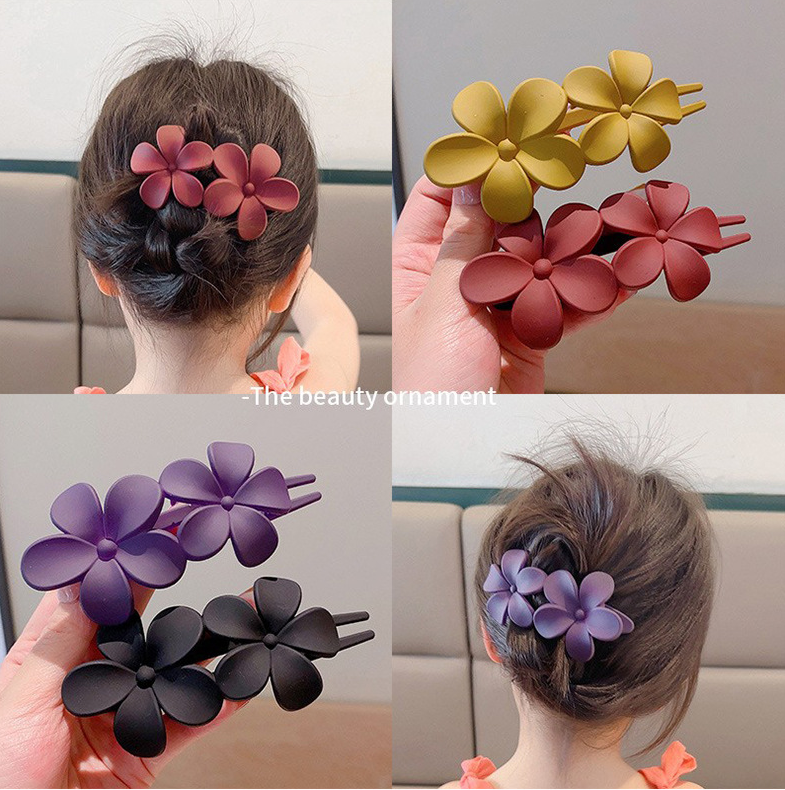 Flower Claw Hair Clips For Adults 2 Pieces