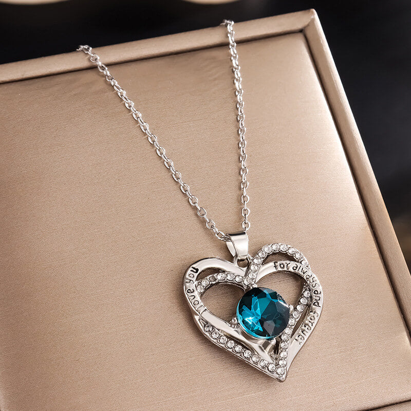 tiffany blue double heart tag pendant