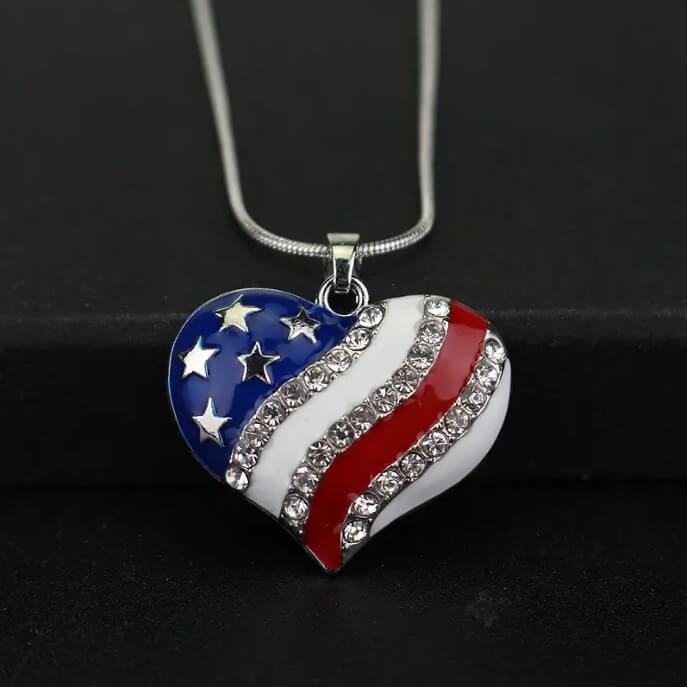 american flag pendant necklace