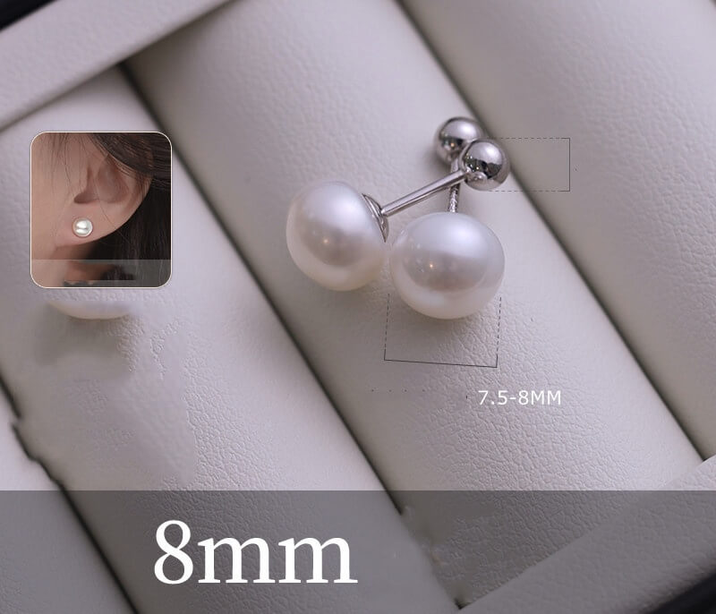 7 8mm pearl earrings