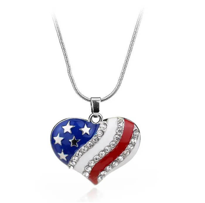 american flag pendant necklace