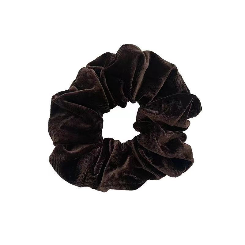 Black Velvet Hair Scrunchie-Gomyhair