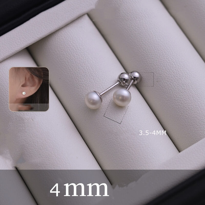 pearl earrings 4mm