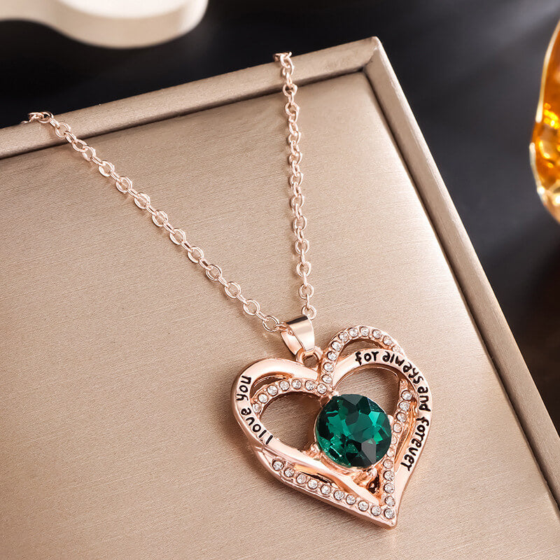 green stone heart pendant