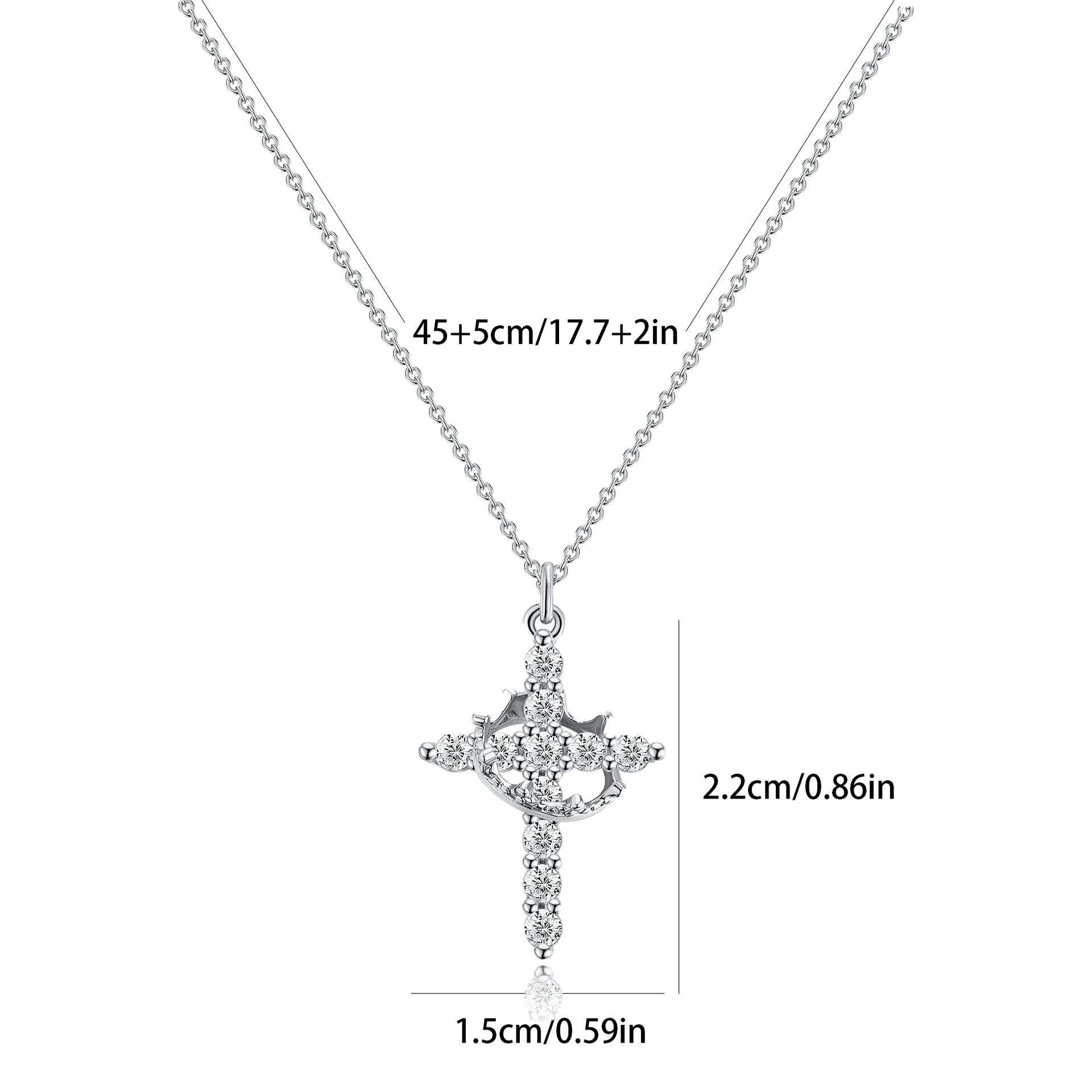 1st Communion Cross Necklaces With Diamond Shining