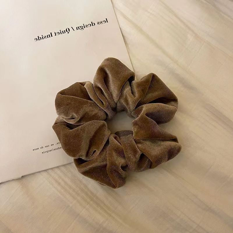 Velvet Hair Tie Light Brown-Gomyhair