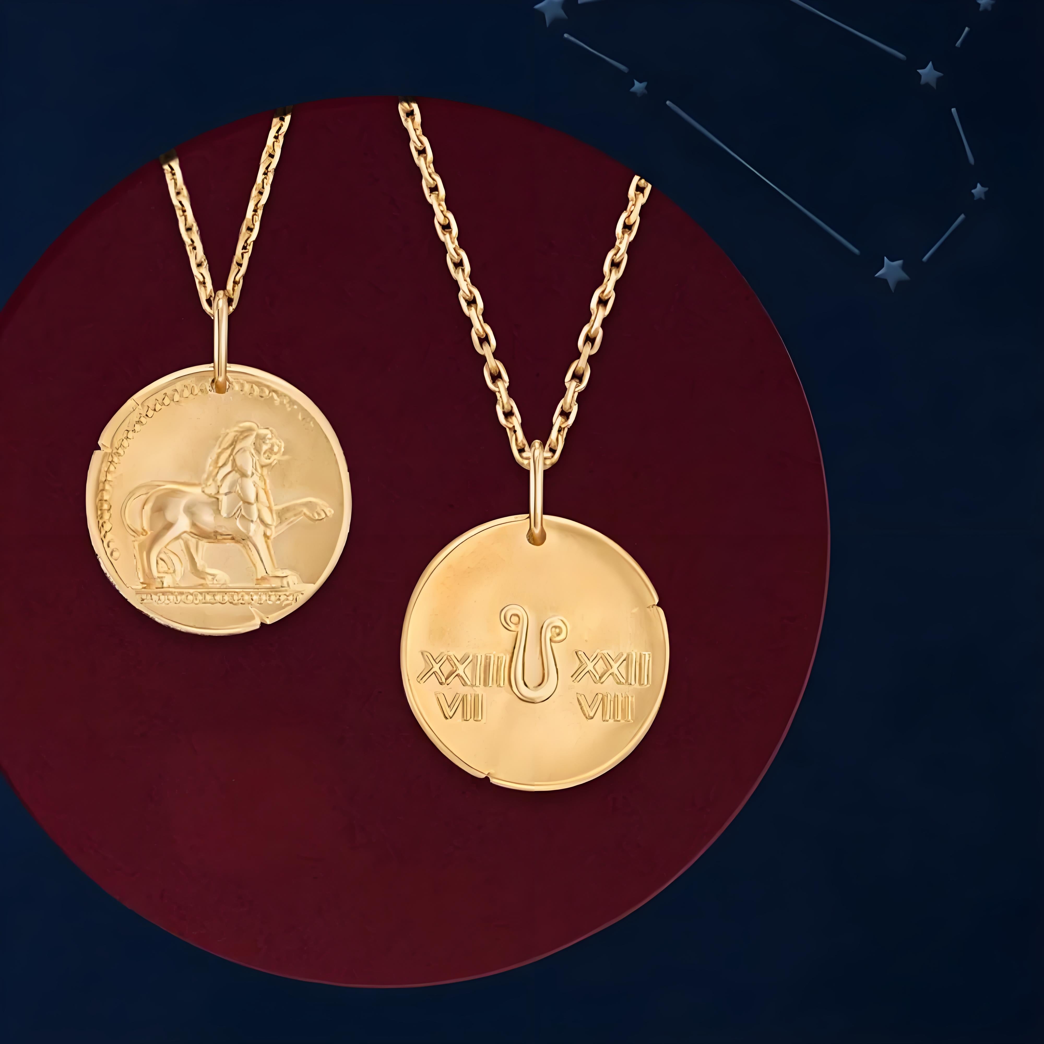 lion gold coin jewelry pendants​
