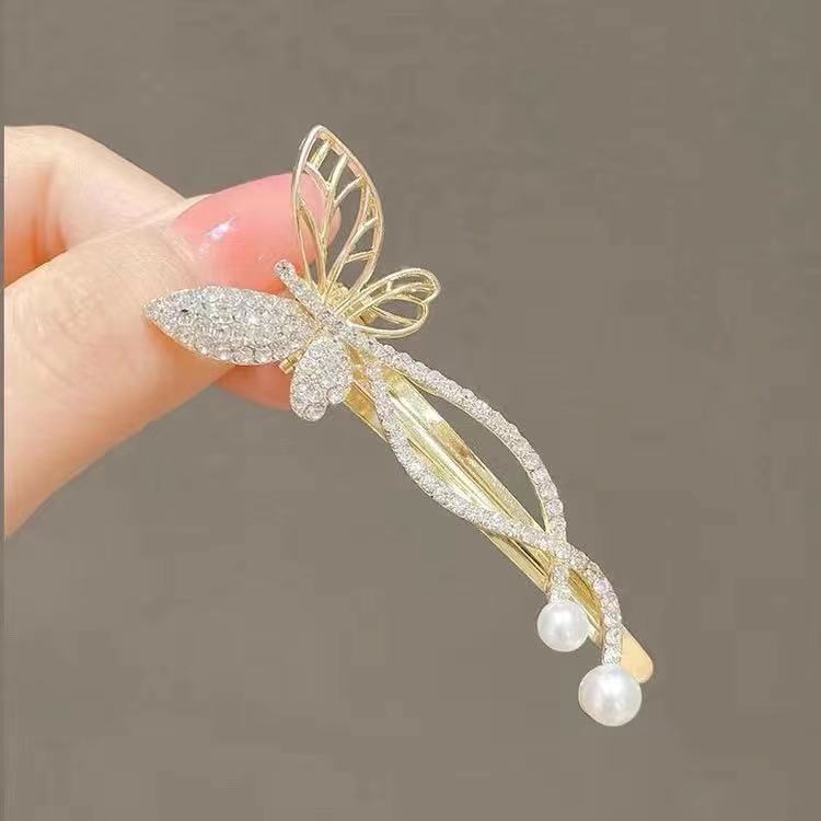 Jeweled Butterfly Hair Clips Exquisite