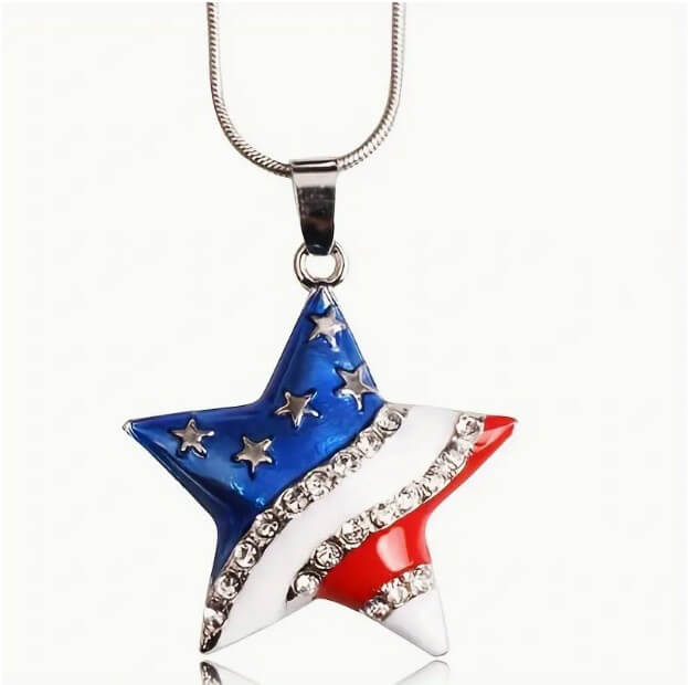 american flag necklace