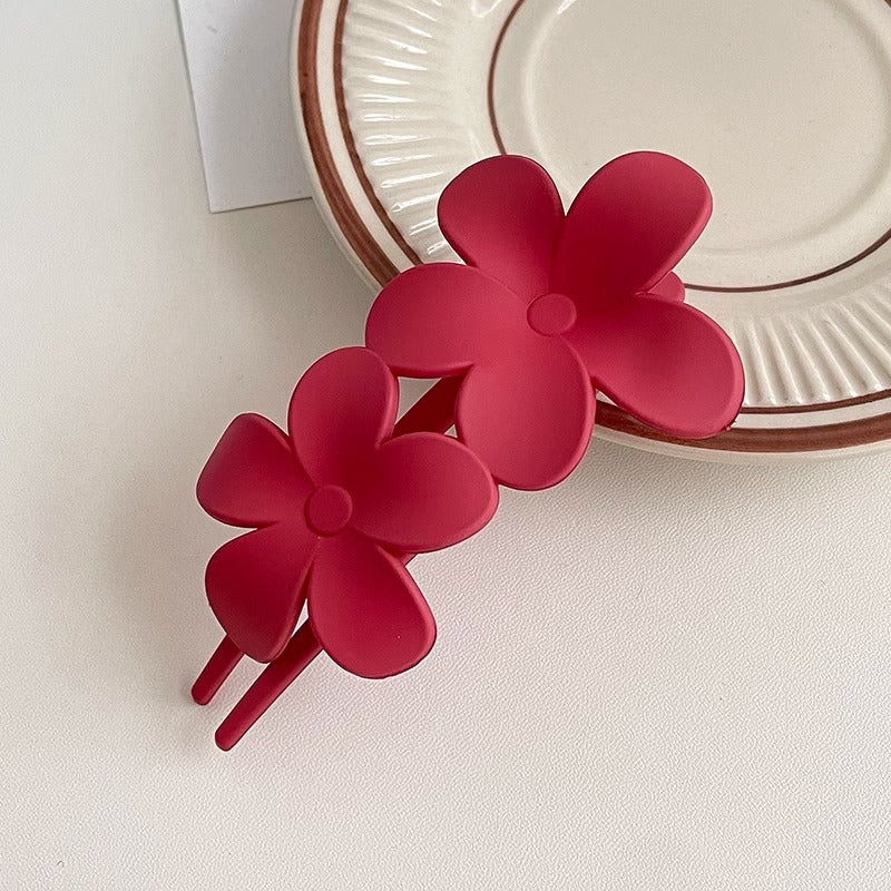 Flower Claw Hair Clip Bright Red-Gomyhair